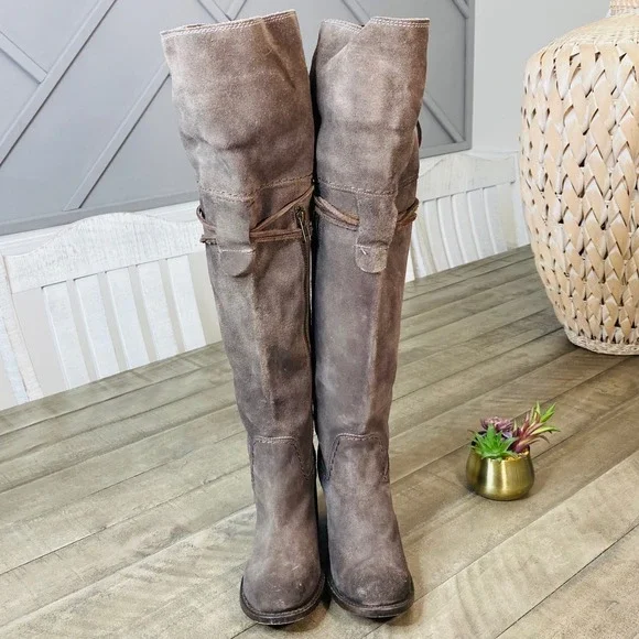 Freebird BY STEVEN BROCK GREY SUEDE BOOTS Women's Size 7 - Picture 3 of 9